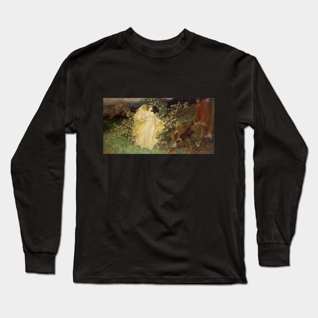 Venus and Anchises Greek Mythology Painting by William Blake Richmond Long Sleeve T-Shirt by softbluehum